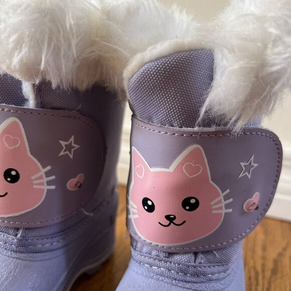 Toddler light-up Purple Waterproof Winter Boots - Picture 2 of 6